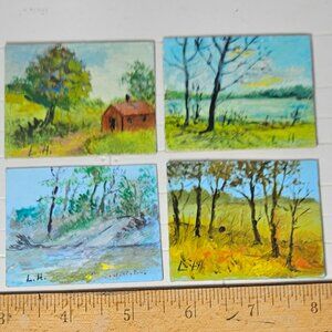 Dollhouse Miniature Paintings by L.H.